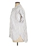 Ann Taylor LOFT 100% Rayon Stripes Blue Short Sleeve Button-Down Shirt Size XL - photo 5