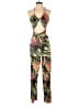 Fashion Nova 100% Polyester Tropical Green Jumpsuit Size S (estimated) - photo 1