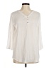 Chico's 100% Polyester Ivory 3/4 Sleeve Blouse Size Med (1) - photo 1