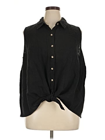 Terra & Sky Sleeveless Button-Down Shirt (view 1)