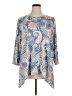 Ruby Rd. Blue 3/4 Sleeve Blouse Size XL - photo 1