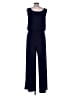 Emma & Michele Solid Blue Jumpsuit Size L - photo 2