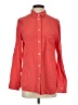 J.Crew 100% Cotton Houndstooth Orange Red Long Sleeve Button-Down Shirt Size 4 - photo 1