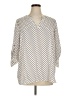 Chaus Polka Dots Ivory 3/4 Sleeve Blouse Size 1X - photo 1