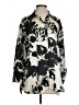 Zara 100% Polyester Print Gray 3/4 Sleeve Blouse Size S - photo 1