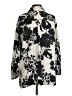 Zara 100% Polyester Print Gray 3/4 Sleeve Blouse Size S - photo 2