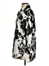 Zara 100% Polyester Print Gray 3/4 Sleeve Blouse Size S - photo 5