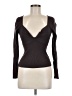 Lucy Paris Solid Brown Long Sleeve Top Size M - photo 1
