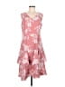 Unbranded 100% Polyester Floral Pink Casual Dress Size M - photo 1