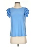 Catherine Malandrino Blue Short Sleeve Top Size S - photo 1