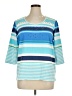 Onque Blue 3/4 Sleeve Top Size 1X - photo 1