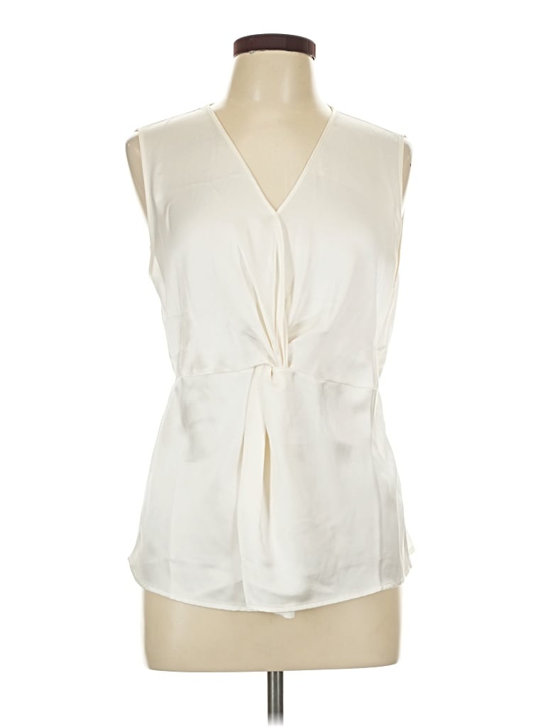 Pre-owned Nicole Miller Sleeveless Blouse In Ivory