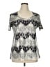 Avenue 100% Polyester Silver Short Sleeve Top Size 14 Plus - photo 1