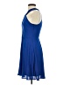 Express 100% Polyester Solid Blue Cocktail Dress Size 4 - photo 5