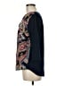 Van Heusen 100% Polyester Paisley Black 3/4 Sleeve Blouse Size M - photo 5