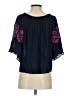 Bobi BLACK Blue 3/4 Sleeve Blouse Size S (estimated) - photo 2