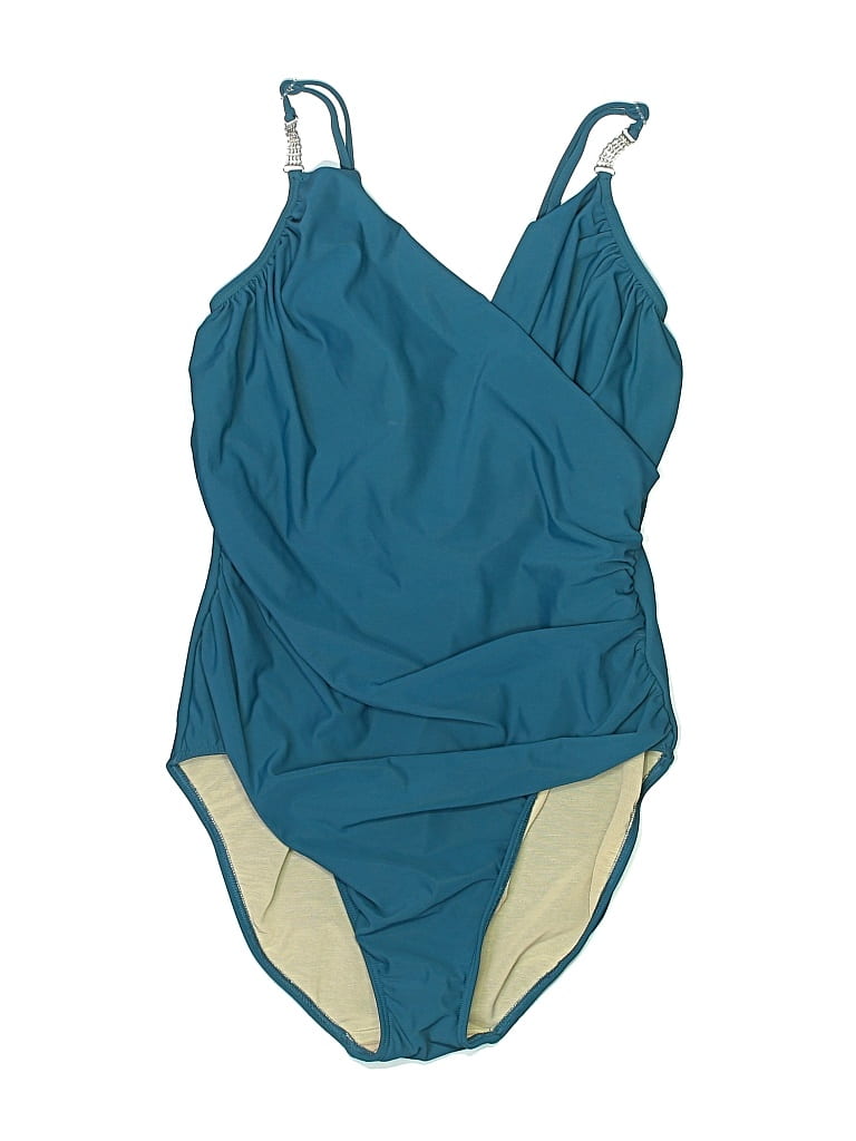 Pre-owned Assorted Brands One Piece Swimsuit In Teal