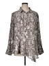 Susan Graver 100% Polyester Animal Print Silver 3/4 Sleeve Blouse Size XL - photo 1