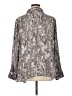 Susan Graver 100% Polyester Animal Print Silver 3/4 Sleeve Blouse Size XL - photo 2