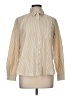Ann Taylor LOFT Stripes Ivory Long Sleeve Button-Down Shirt Size M - photo 1