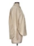 Ann Taylor LOFT Stripes Ivory Long Sleeve Button-Down Shirt Size M - photo 4