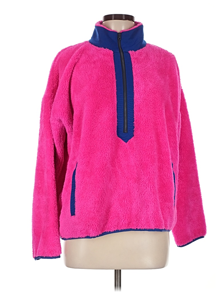 Pre-owned Jcrew Fleece Jacket In Pink