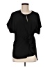H By Halston 100% Polyester Black Short Sleeve Blouse Size M - photo 1