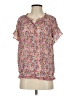 Max Studio 100% Polyester Floral Pink Short Sleeve Blouse Size S - photo 1