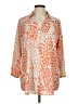 CAbi 100% Polyester Animal Print Orange 3/4 Sleeve Blouse Size M - photo 1