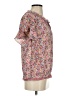 Max Studio 100% Polyester Floral Pink Short Sleeve Blouse Size S - photo 4
