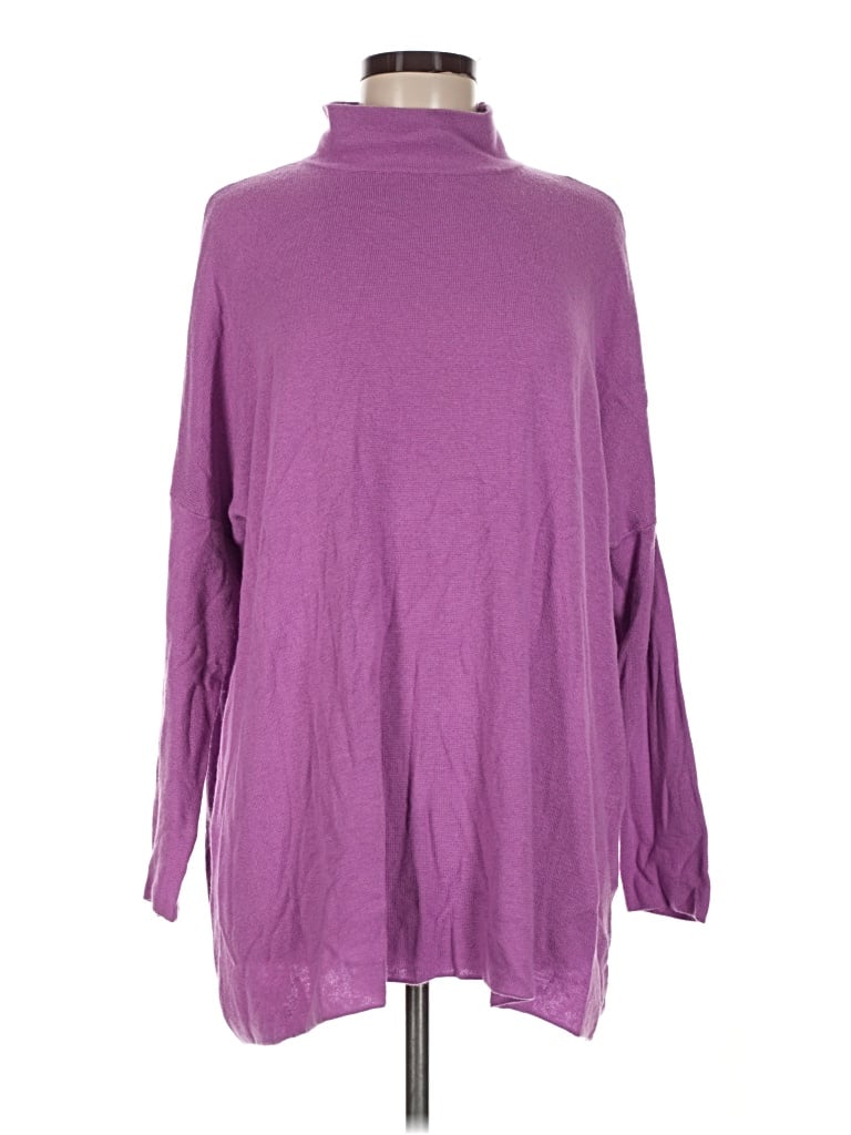 Pre-owned Lou & Grey Turtleneck Sweater In Purple