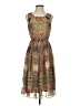 Tenki 100% Polyester Paisley Brown Casual Dress Size S - photo 1