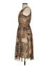 Tenki 100% Polyester Paisley Brown Casual Dress Size S - photo 5