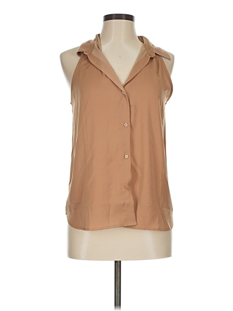 Pre-owned Banana Republic Factory Store Sleeveless Blouse In Tan