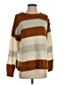 The Nines Stripes Brown Pullover Sweater Size S - photo 1