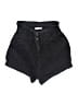 Topshop Black Denim Shorts Size 12 - photo 1