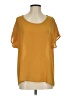 Everleigh 100% Polyester Yellow Short Sleeve Blouse Size S - photo 1
