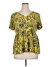 Chadwicks Yellow Short Sleeve Blouse Size XL - photo 1