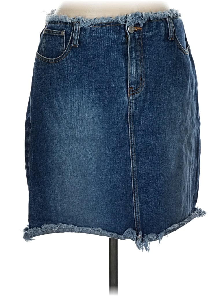 Pre-owned No Boundaries Denim Skirt In Blue