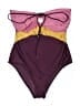 Zimmermann Color Block Burgundy One-Piece Swimsuit Size 12 (4) - photo 1