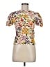 oasis 100% Viscose Ivory Short Sleeve Blouse Size 8 - photo 1
