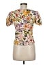oasis 100% Viscose Ivory Short Sleeve Blouse Size 8 - photo 2