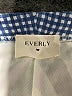 Everly 100% Rayon Checkered-gingham Blue Shorts Size M - photo 3