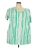 Roaman's Green Short Sleeve Blouse Size 26 (2X) - photo 1