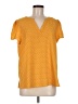 Hilary Radley 100% Polyester Yellow Short Sleeve Top Size M - photo 1
