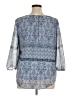 St. John's Bay 100% Polyester Blue 3/4 Sleeve Blouse Size XL - photo 2