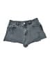 PacSun 100% Cotton Hearts Blue Denim Shorts Size 25 waist - photo 1