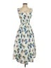 Assorted Brands Print Ivory Cocktail Dress Size S - photo 1