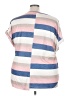 Shein Stripes Pink Short Sleeve T-Shirt Size 22 - photo 2