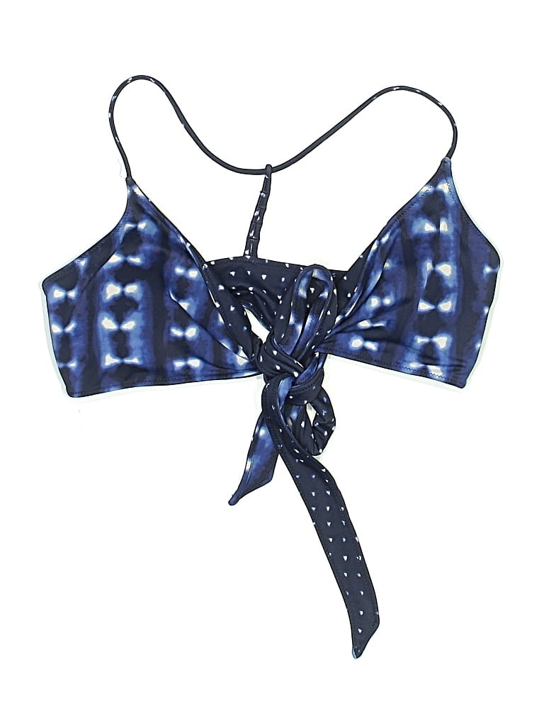 Pre-owned Athleta Swimsuit Top Blue Print Pattern Swimwear